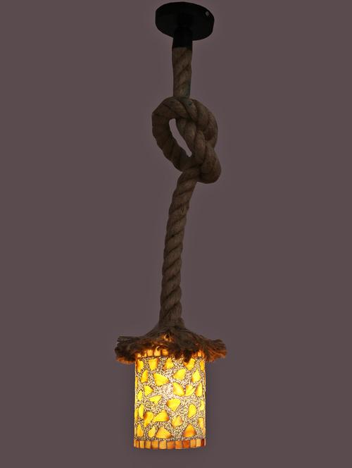 ultra stylish pendant ceiling lamp light hanging in rope with hand decorative designer glass shade (set of two ) rf51 - 15490309 - Very Small Image - 1