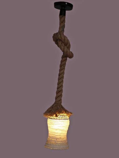 ultra stylish pendant ceiling lamp light hanging in rope with hand decorative designer glass shade (set of two ) rf58 - 15490316 - Very Small Image - 1