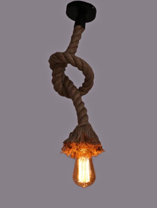 ultra stylish pendant ceiling lamp light hanging in rope with hand decorative designer & colorful glass shade rf29 - 15490326 - Very Small Image - 1