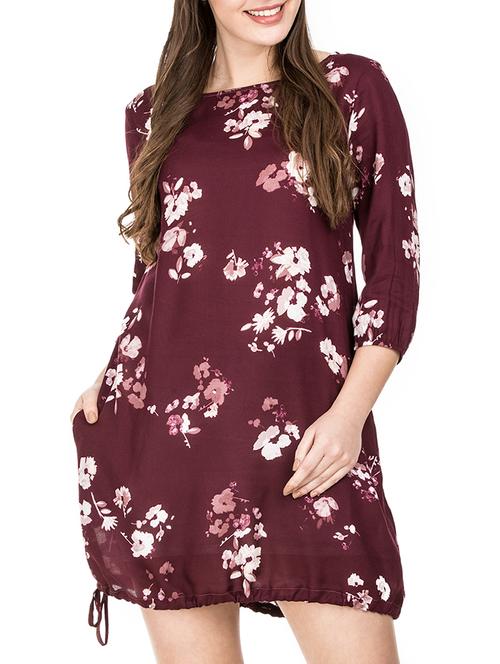 drawstring hem floral dress - 15490620 - Very Small Image - 1