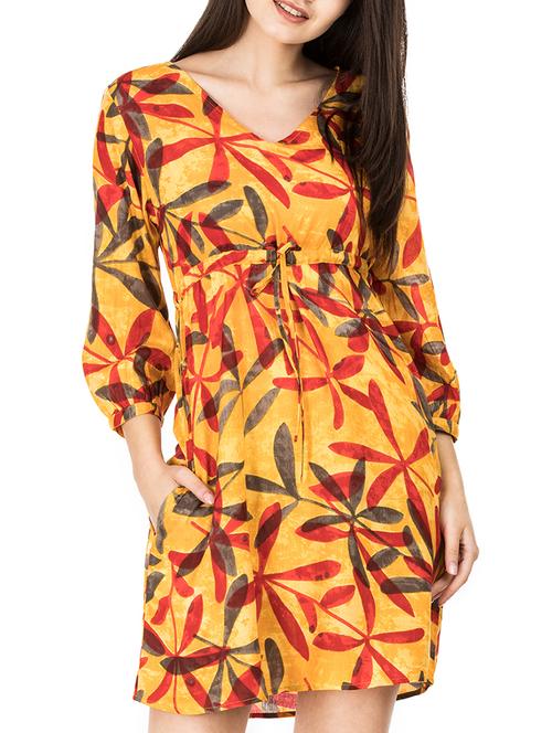drawstring detail a-line dress - 15490623 - Very Small Image - 1