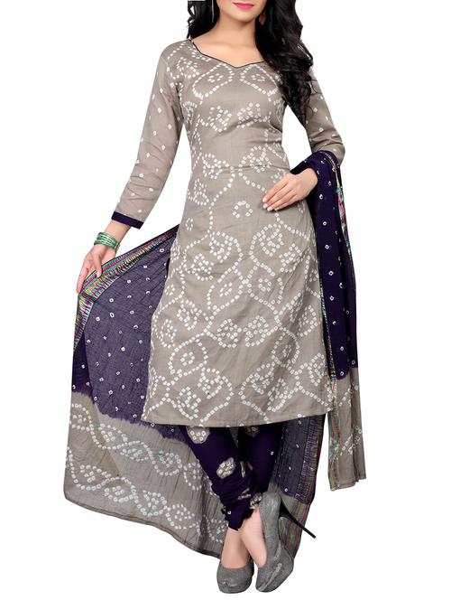 bandhani unstitched churidaar suit - 15491024 - Very Small Image - 1