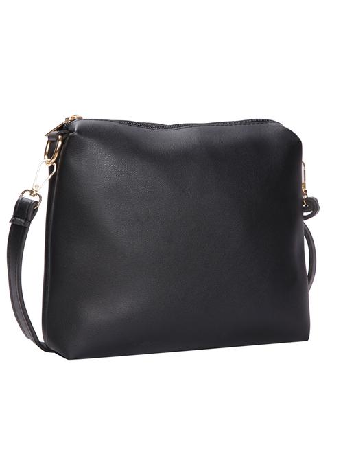 black leatherette (pu) sling bag - 15491130 - Very Small Image - 1