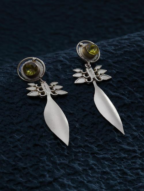 yellow gold tone stone earrings - 15492282 - Very Small Image - 1