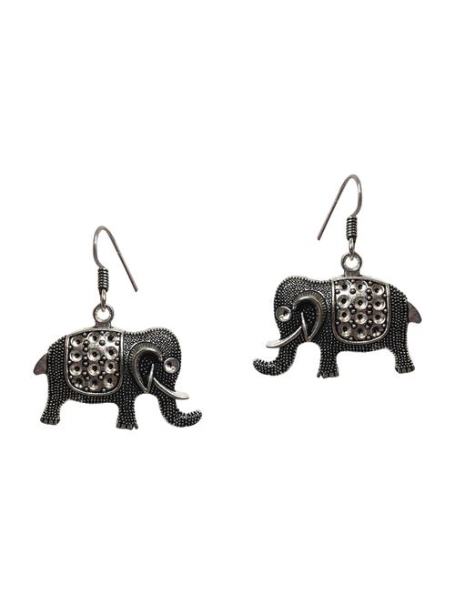 silver tone tribal earrings - 15492449 - Very Small Image - 1