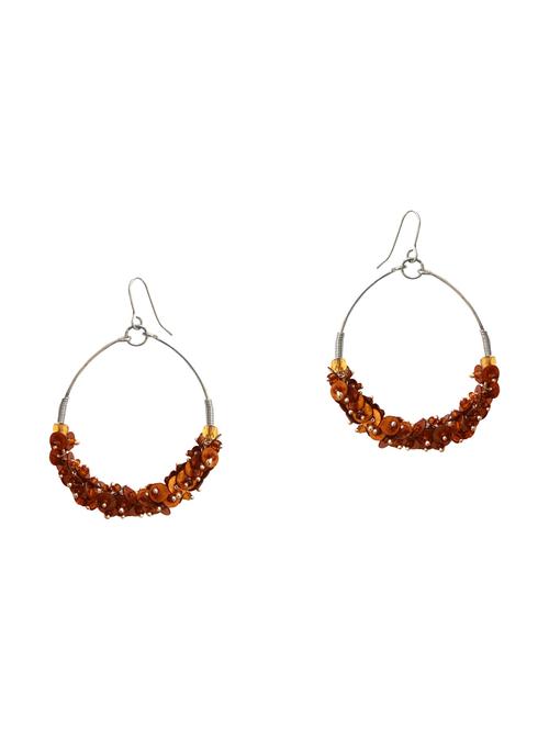 brown silver tone earrings - 15492502 - Very Small Image - 1