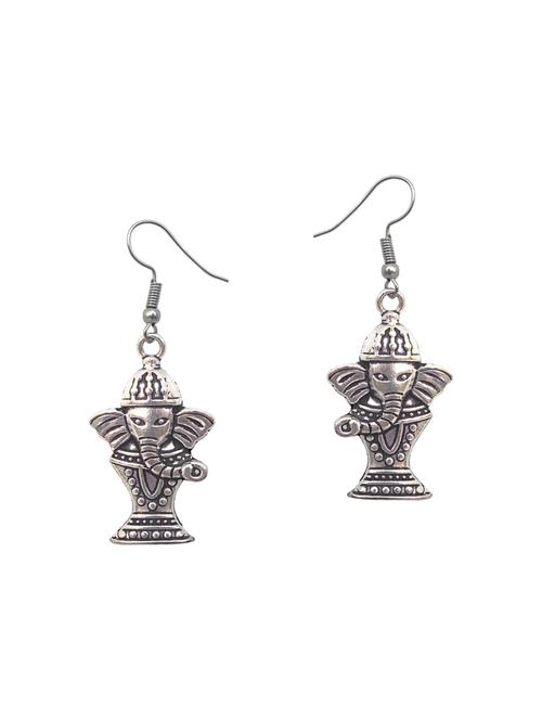 silver tone tribal earrings - 15492509 - Very Small Image - 1