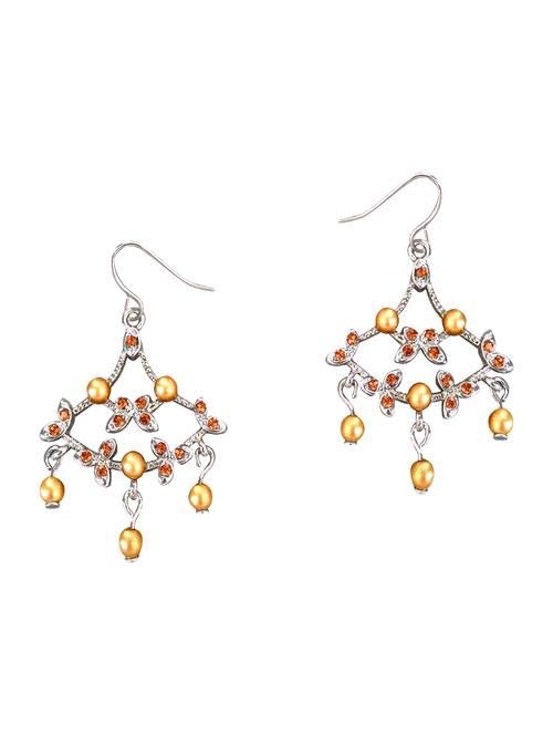 orange silver tone earrings - 15492516 - Very Small Image - 1