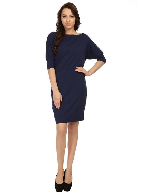 dolman sleeved boat neck sheath dress - 15492534 - Very Small Image - 1