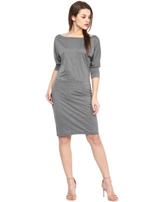 dolman sleeved boat neck sheath dress - 15492535 - Very Small Image - 1