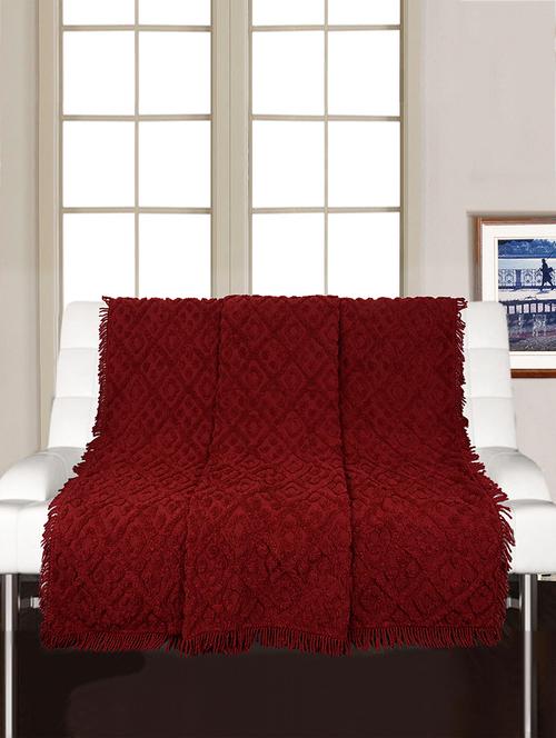 soft cotton unique design tufted set of 2 throws - 15493321 - Very Small Image - 1