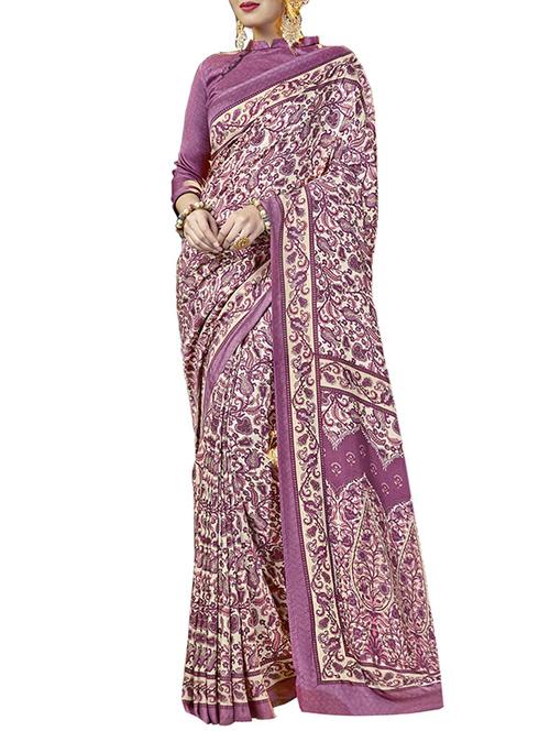 ditsy floral printed saree with blouse - 15493597 - Very Small Image - 1