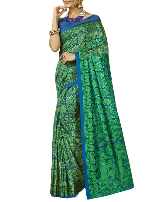 geometrical printed saree with blouse - 15493610 - Very Small Image - 1