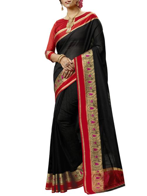 contrast bordered kota doria saree with blouse - 15493620 - Very Small Image - 1