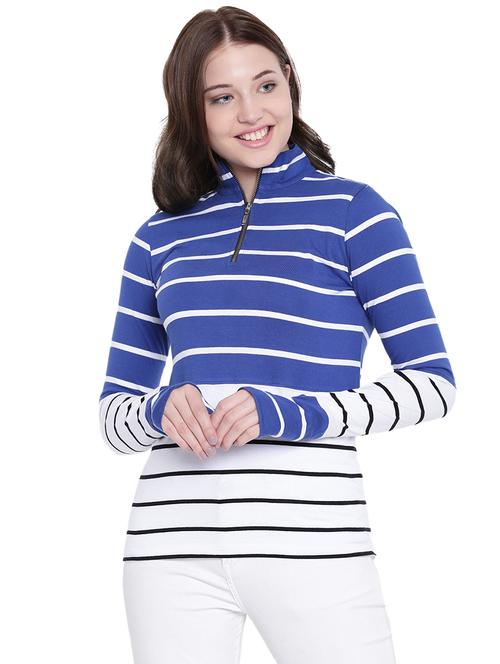 striped long sleeved top - 15494868 - Very Small Image - 1