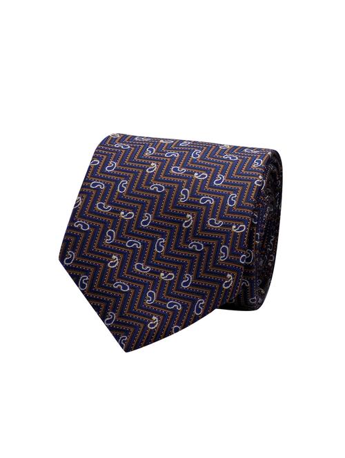brown micro fiber tie with pocket square and lapelpin - 15495578 - Very Small Image - 1
