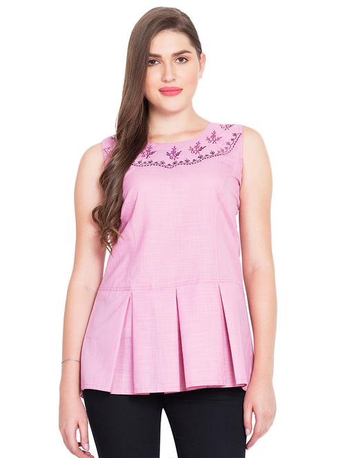 embroidered peplum top - 15496584 - Very Small Image - 1