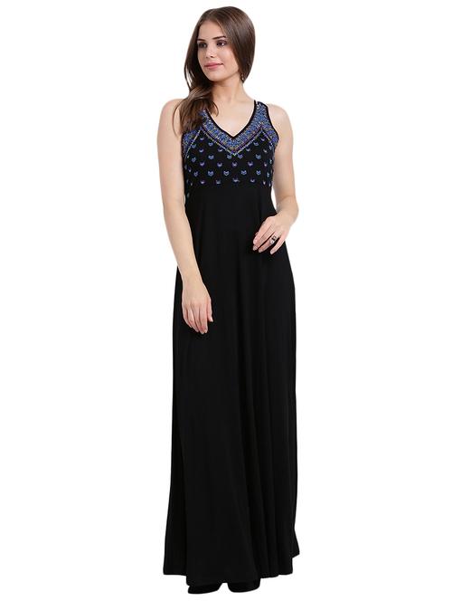 criss cross straps back embroidered dress - 15496644 - Very Small Image - 1