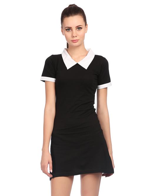 contrast detail a-line dress - 15497072 - Very Small Image - 1