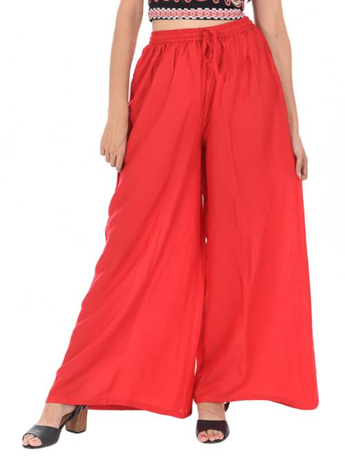 drawstring waist flared palazzo - 15497369 - Very Small Image - 1
