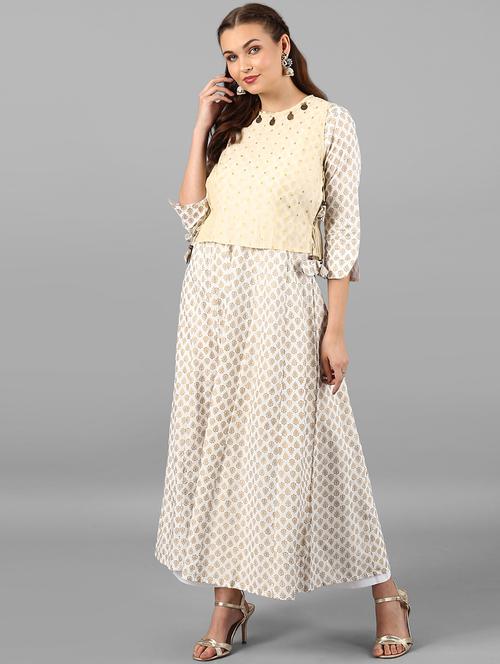 self design anarkali kurta - 15497431 - Very Small Image - 1