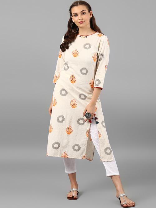 front slit straight kurta - 15497437 - Very Small Image - 1