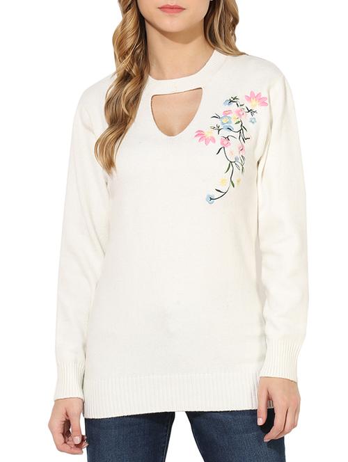 cutout detail embroidered top - 15497505 - Very Small Image - 1