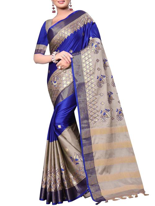 conversational embroidered saree with blouse - 15497547 - Very Small Image - 1