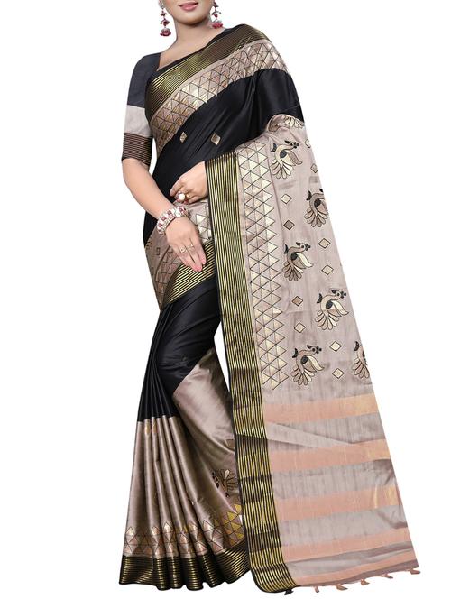 conversational embroidered saree with blouse - 15497551 - Very Small Image - 1