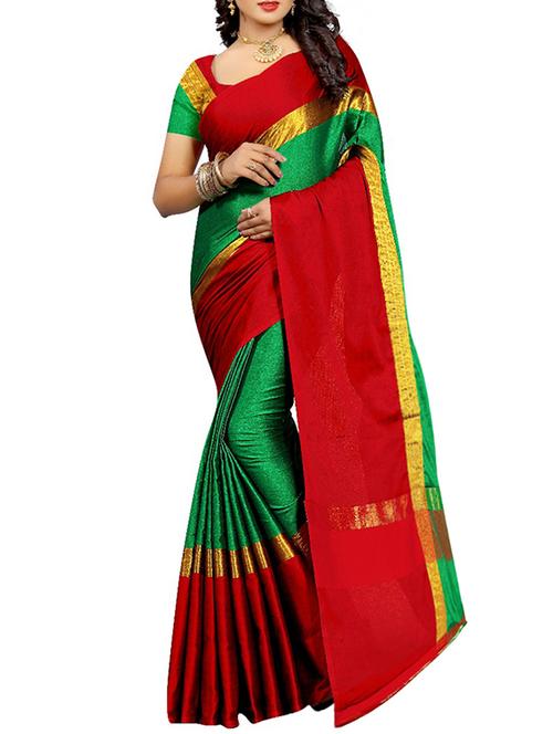 contrast zari border bhagalpuri saree with blouse - 15497819 - Very Small Image - 1