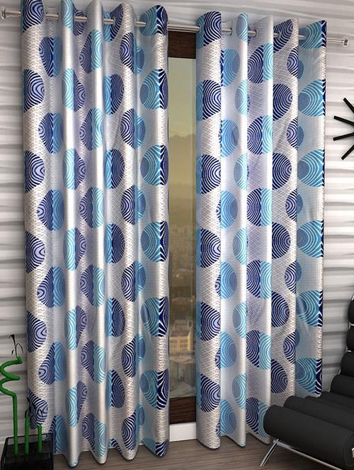 set of 2 polyester long door curtains - 15498338 - Very Small Image - 1