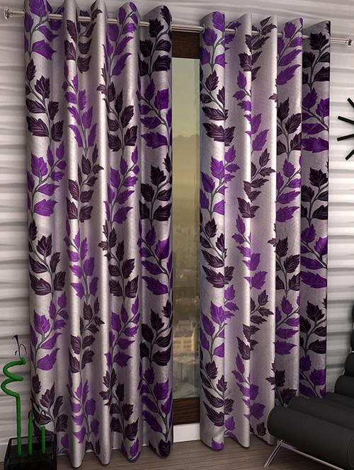 set of 8 polyester long door curtains - 15498345 - Very Small Image - 1