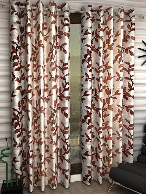 set of 8 polyester long door curtains - 15498349 - Very Small Image - 1