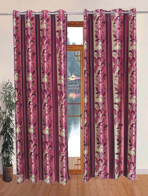set of 2 polyester long door curtains - 15498398 - Very Small Image - 1