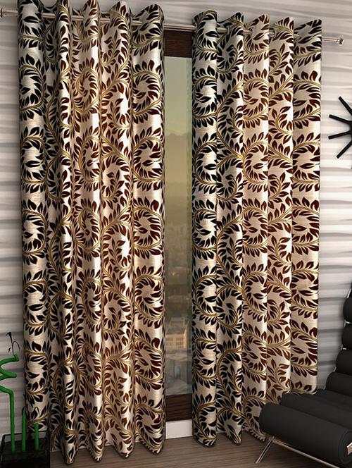 set of 8 polyester long door curtains - 15498427 - Very Small Image - 1