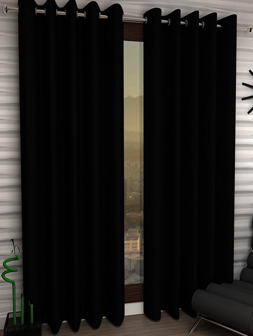 set of 4 polyester long door curtains - 15498444 - Very Small Image - 1