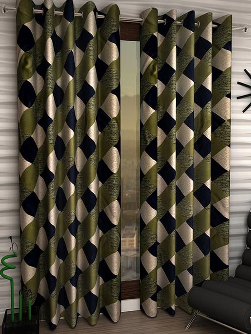 set of 8 polyester long door curtains - 15498459 - Very Small Image - 1