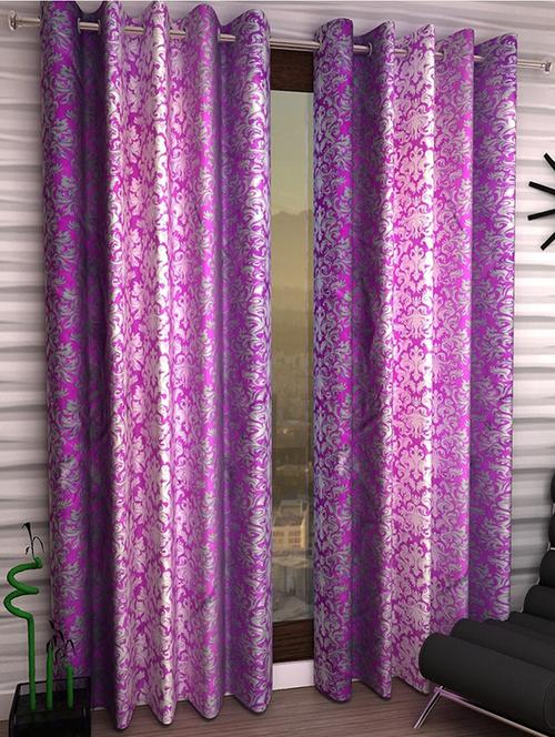 set of 4 polyester long door curtains - 15498494 - Very Small Image - 1