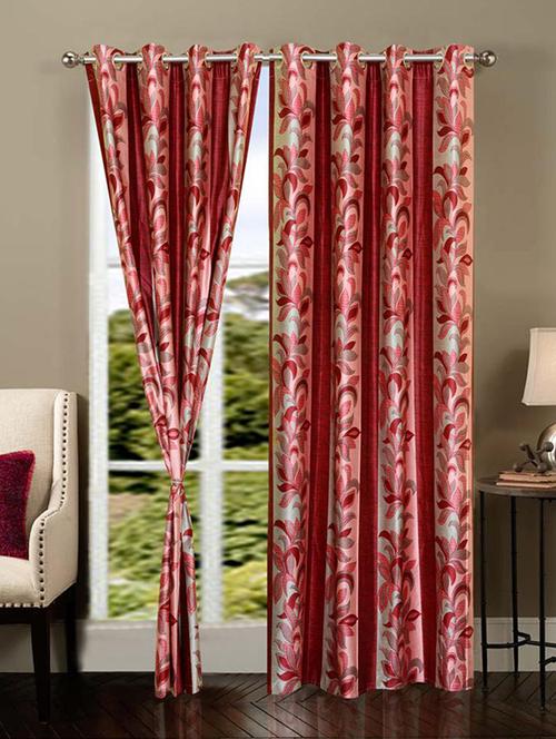 set of 4 polyester long door curtains - 15498528 - Very Small Image - 1