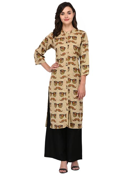 straight printed kurta - 15498791 - Very Small Image - 1