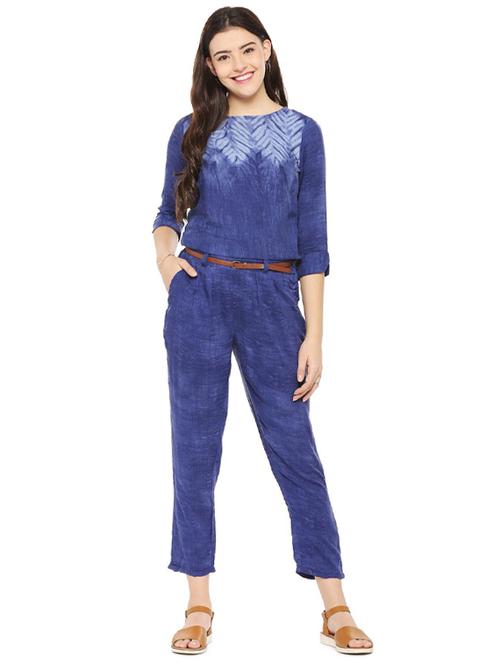 full leg belted jumpsuit - 15500104 - Very Small Image - 1