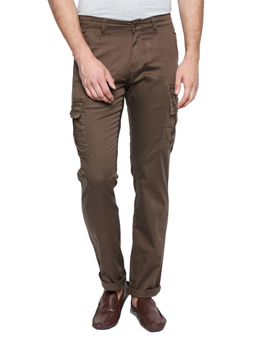 brown cotton blend cargo - 15501901 - Very Small Image - 1
