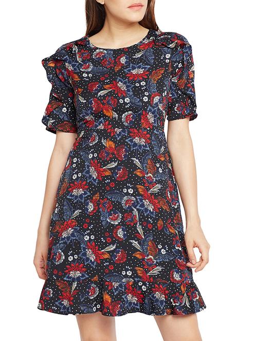 ruffle detailed printed dress - 15502634 - Very Small Image - 1