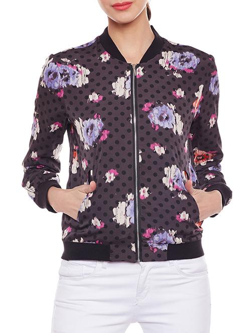 floral mandarin collar jacket - 15502651 - Very Small Image - 1