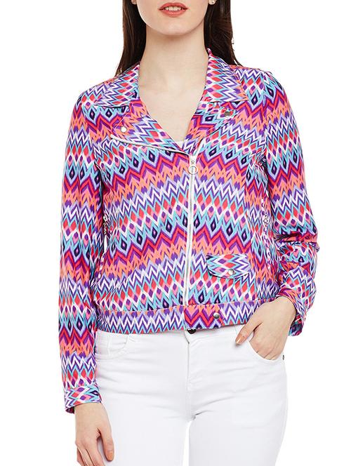 chevron print jacket - 15502656 - Very Small Image - 1