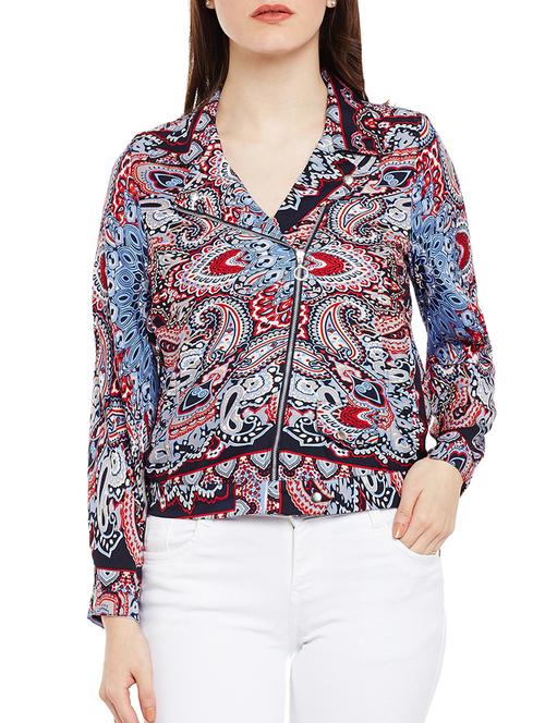 paisley zip up front jacket - 15502657 - Very Small Image - 1