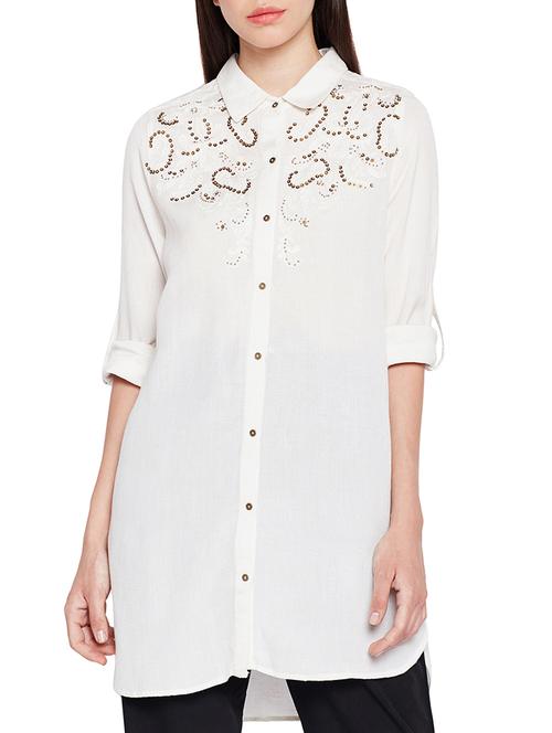 sequin detailed shirt tunic - 15502698 - Very Small Image - 1