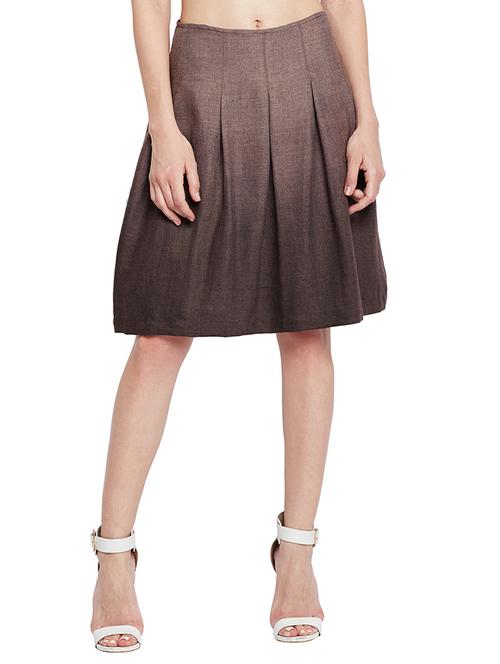 pleated a-line ombre skirt - 15502705 - Very Small Image - 1