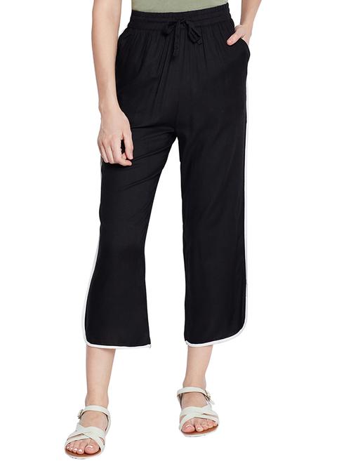 contrast piping drawstring trouser - 15502722 - Very Small Image - 1