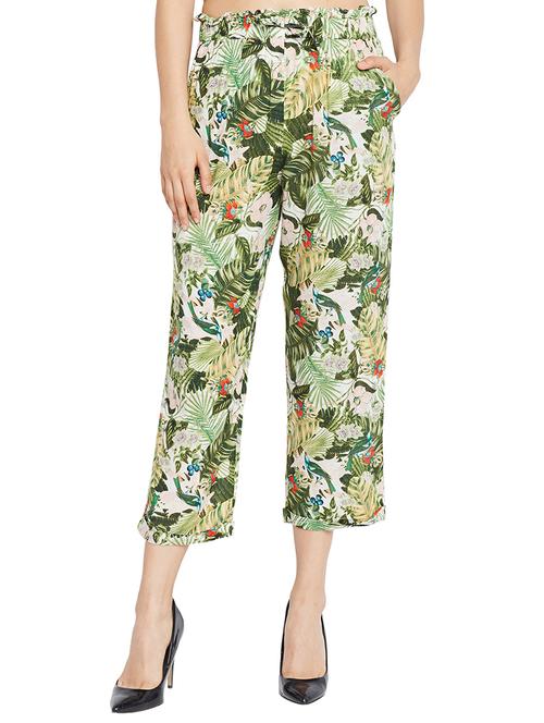 frill trim tropical trouser - 15502740 - Very Small Image - 1